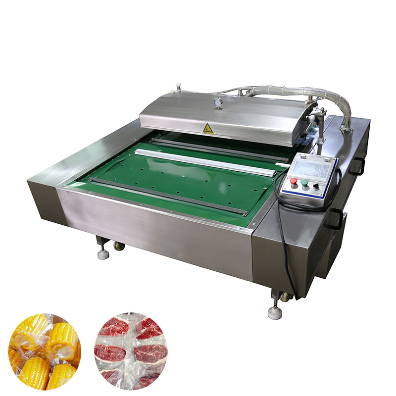 Continuous vacuum packing machine
